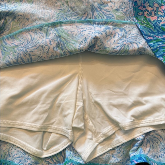 Lilly Pulitzer Luxletic Zadora Skort Las Olas Aqua Strong Current Sea Size XL - Picture 6 of 10